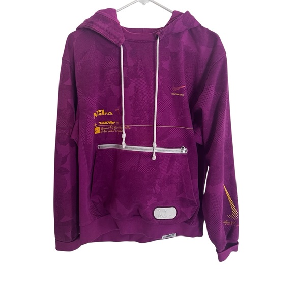 Nike Standard Issue Halftone Grid Basketball Pullover Hoodie Purple Men's S - Picture 1 of 6